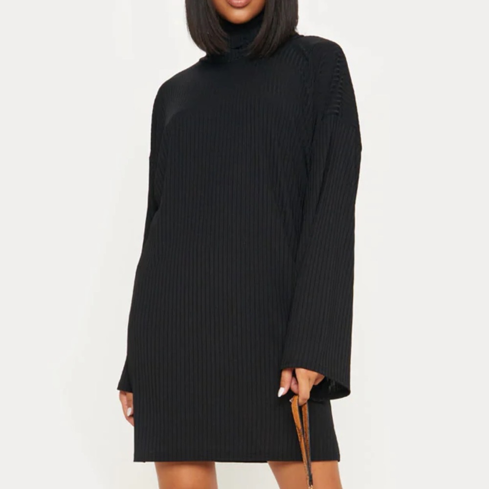 Pretty Little Thing Black Jumper Dress